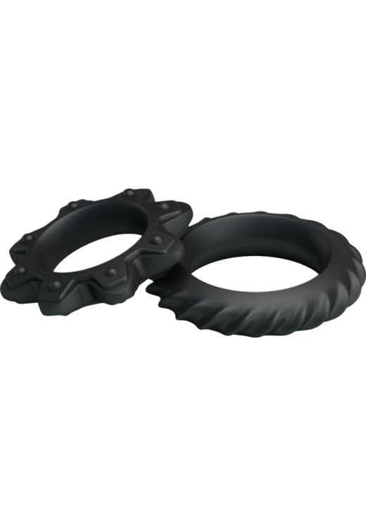 Σετ δαχτυλίδια πέους από σιλικόνη σε μαύρο χρώμα