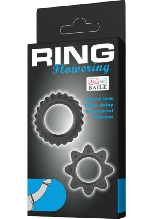 Σετ δαχτυλίδια πέους από σιλικόνη σε μαύρο χρώμα