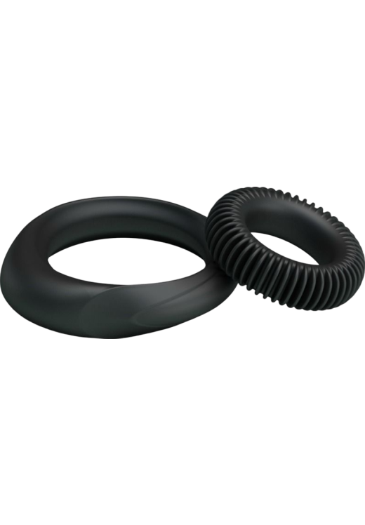 Σετ δαχτυλίδια πέους από σιλικόνη σε μαύρο χρώμα
