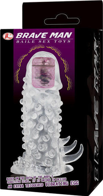 Δονούμενη προέκταση πέους από tpr σε διάφανο χρώμα, μήκους 18 εκ. και μέγιστης διαμέτρου 4 εκ.