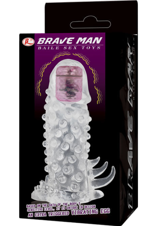 Δονούμενη προέκταση πέους από tpr σε διάφανο χρώμα, μήκους 18 εκ. και μέγιστης διαμέτρου 4 εκ.