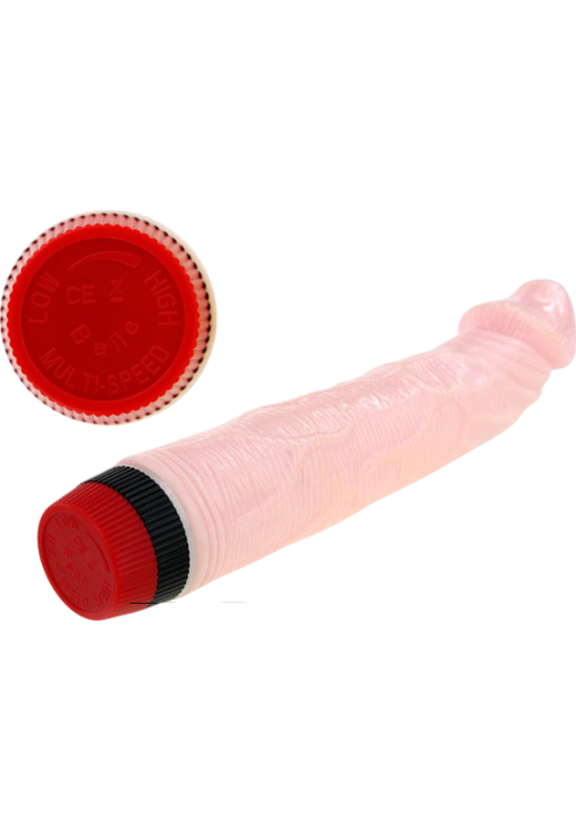 Ρεαλιστικός δονητής από tpr σε φυσικό χρώμα, μήκους 21,5 εκ. και μέγιστης διαμέτρου 3,8 εκ.