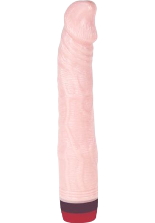 Ρεαλιστικός δονητής από tpr σε φυσικό χρώμα, μήκους 21,5 εκ. και μέγιστης διαμέτρου 3,8 εκ.