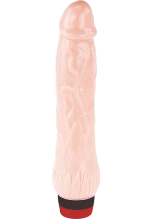 Ρεαλιστικός δονητής από tpr σε φυσικό χρώμα, μήκους 22 εκ. και μέγιστης διαμέτρου 5 εκ.