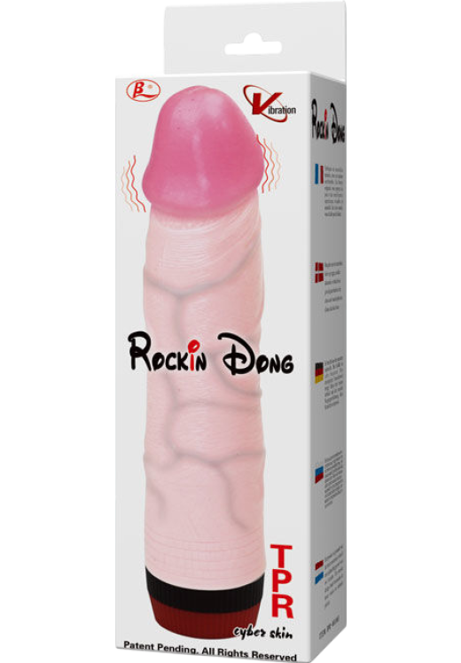 Ρεαλιστικός δονητής από tpr σε φυσικό χρώμα, μήκους 21,5 εκ. και μέγιστης διαμέτρου 4 εκ.