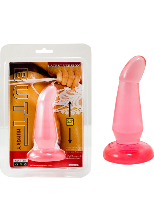 Πρωκτική σφήνα από pvc σε ροζ χρώμα, μήκους 13 εκ. και μέγιστης διαμέτρου 4,8 εκ.