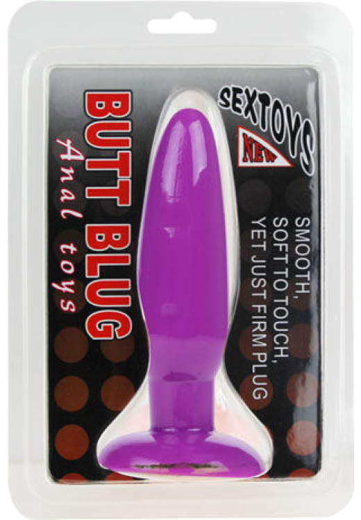 Πρωκτική σφήνα από tpr σε μοβ χρώμα, μήκους 15 εκ. και μέγιστης διαμέτρου 3 εκ.