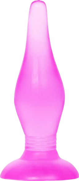 Πρωκτική σφήνα από pvc σε μοβ χρώμα, μήκους 14,2 εκ. και μέγιστης διαμέτρου 3,9 εκ.