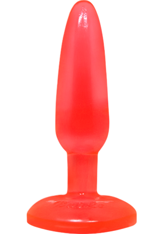 Πρωκτική σφήνα από pvc σε κόκκινο χρώμα, μήκους 14,2 εκ. και μέγιστης διαμέτρου 3,5 εκ.