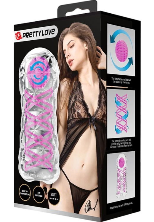 Αυνανιστήρι σε διάφανο χρώμα, μήκους 15 εκ. και μέγιστης διαμέτρου 6,3 εκ.