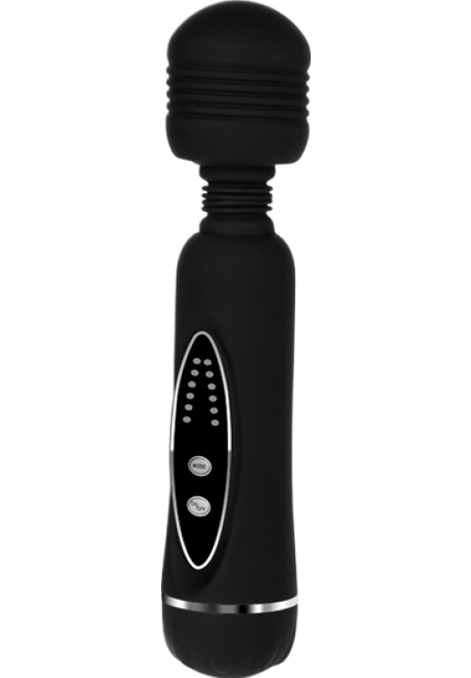 Δονητής μασάζ από σιλικόνη σε μαύρο χρώμα, μήκους 20 εκ. και μέγιστης διαμέτρου 4,5 εκ.