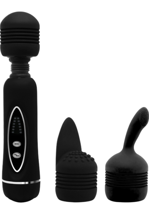 Δονητής μασάζ από σιλικόνη σε μαύρο χρώμα, μήκους 20 εκ. και μέγιστης διαμέτρου 4,5 εκ.