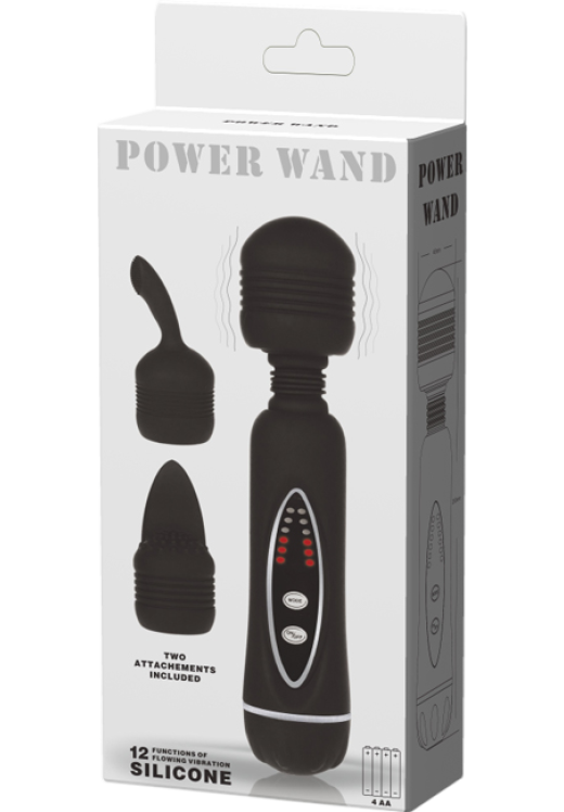 Δονητής μασάζ από σιλικόνη σε μαύρο χρώμα, μήκους 20 εκ. και μέγιστης διαμέτρου 4,5 εκ.