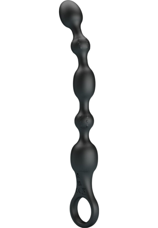 Πρωκτικός δονητής από σιλικόνη σε μαύρο χρώμα, μήκους 24,8 εκ. και μέγιστης διαμέτρου 3,8 εκ.