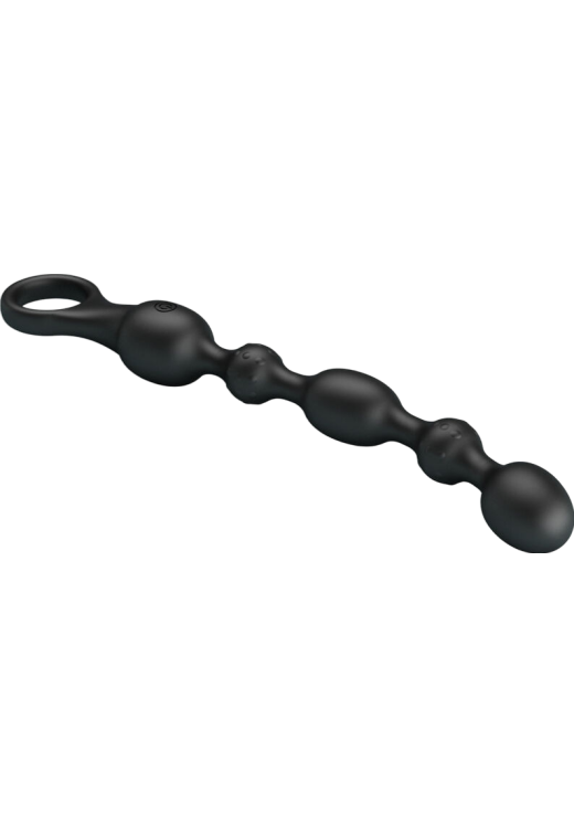 Πρωκτικός δονητής από σιλικόνη σε μαύρο χρώμα, μήκους 24,8 εκ. και μέγιστης διαμέτρου 3,8 εκ.