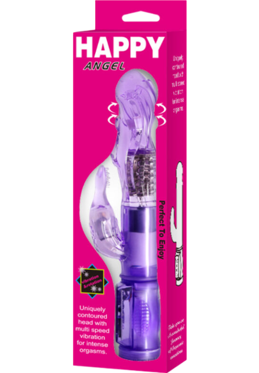 Rabbit δονητής από pvc σε μοβ χρώμα, μήκους 21,5 εκ. και μέγιστης διαμέτρου 3,5 εκ.