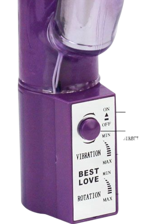 Rabbit δονητής από tpr σε μοβ χρώμα, μήκους 24 εκ. και μέγιστης διαμέτρου 3,6 εκ.