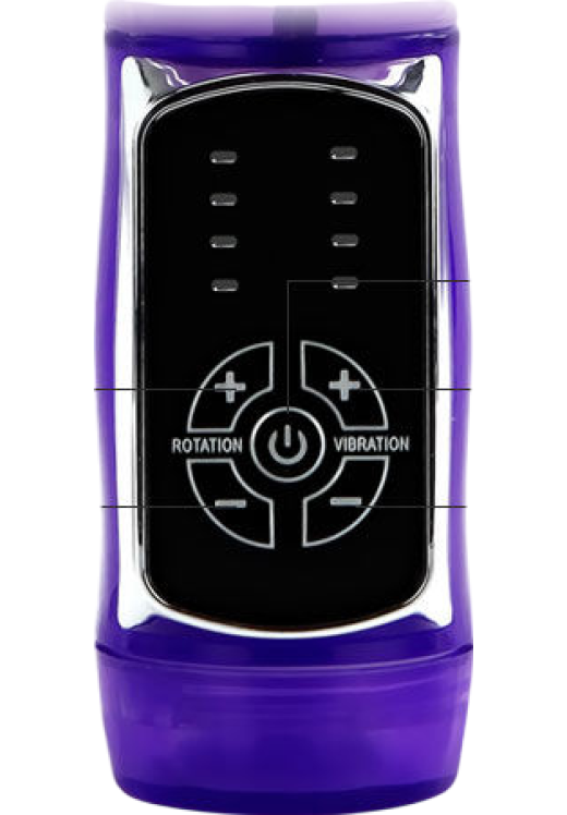 Rabbit δονητής από σιλικόνη σε μοβ χρώμα, μήκους 24 εκ. και μέγιστης διαμέτρου 3,5 εκ.