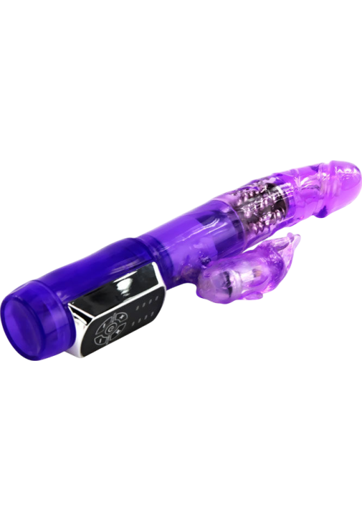 Rabbit δονητής από tpr σε μοβ χρώμα, μήκους 21,5 εκ. και μέγιστης διαμέτρου 3 εκ.