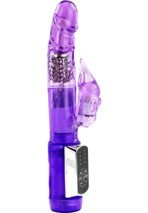 Rabbit δονητής από tpr σε μοβ χρώμα, μήκους 21,5 εκ. και μέγιστης διαμέτρου 3 εκ.