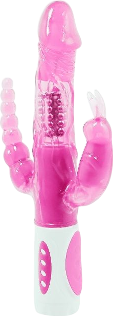 Rabbit δονητής από tpr σε ροζ χρώμα, μήκους 22,3 εκ. και μέγιστης διαμέτρου 3 εκ.