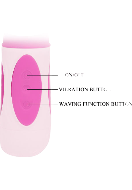 Rabbit δονητής από tpr σε ροζ χρώμα, μήκους 22,3 εκ. και μέγιστης διαμέτρου 3 εκ.