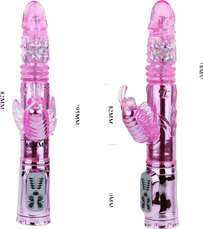 Rabbit δονητής από σιλικόνη σε ροζ χρώμα, μήκους 29,5 εκ. και μέγιστης διαμέτρου 3,7 εκ.