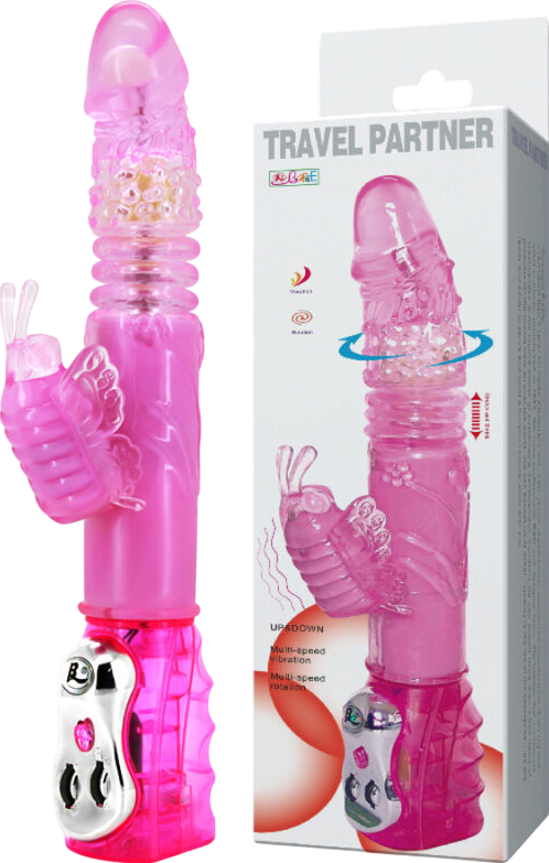 Rabbit δονητής από tpr σε ροζ χρώμα