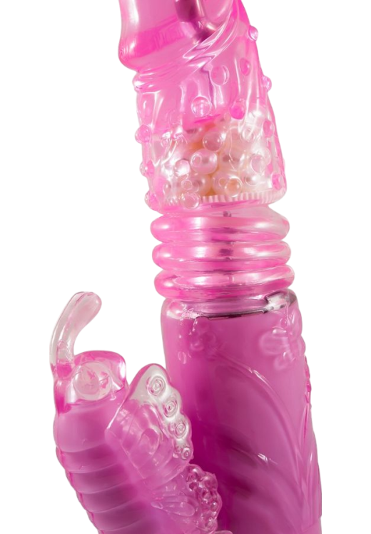 Rabbit δονητής από tpr σε ροζ χρώμα