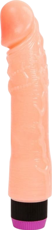 Ρεαλιστικός δονητής από pvc σε φυσικό χρώμα, μήκους 24 εκ. και μέγιστης διαμέτρου 4,3 εκ.