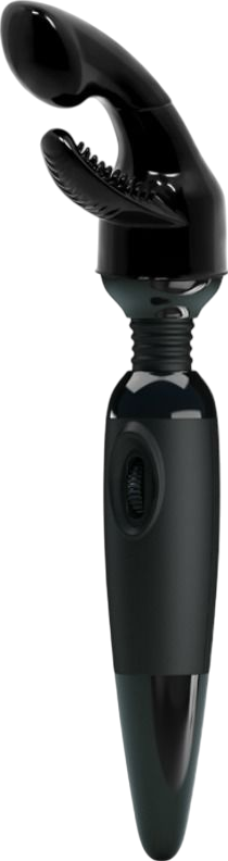 Δονητής μασάζ από σιλικόνη σε μαύρο χρώμα, μήκους 25,2 εκ. και μέγιστης διαμέτρου 4,5 εκ.