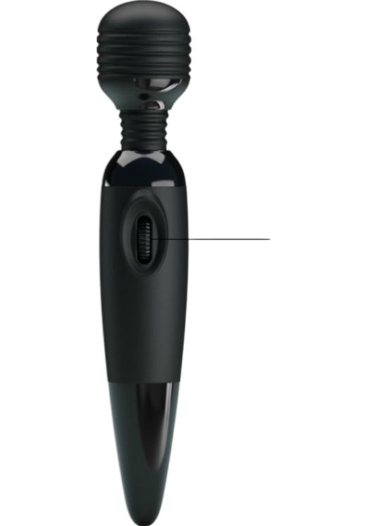 Δονητής μασάζ από σιλικόνη σε μαύρο χρώμα, μήκους 25,2 εκ. και μέγιστης διαμέτρου 4,5 εκ.