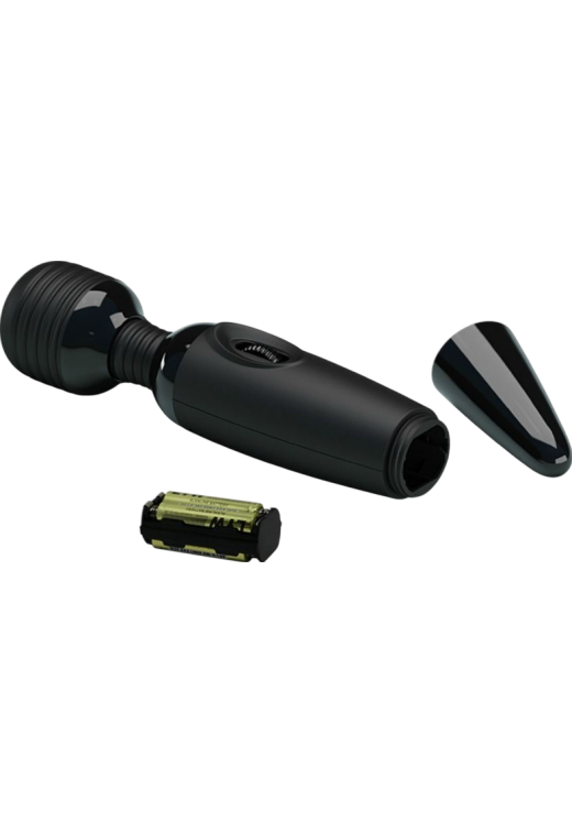 Δονητής μασάζ από σιλικόνη σε μαύρο χρώμα, μήκους 25,2 εκ. και μέγιστης διαμέτρου 4,5 εκ.