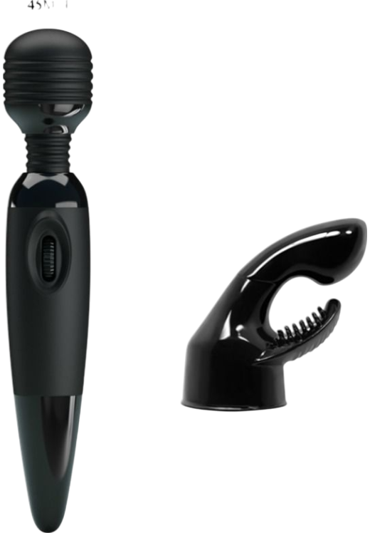 Δονητής μασάζ από σιλικόνη σε μαύρο χρώμα, μήκους 25,2 εκ. και μέγιστης διαμέτρου 4,5 εκ.