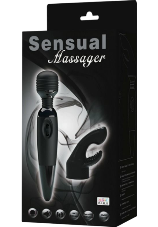 Δονητής μασάζ από σιλικόνη σε μαύρο χρώμα, μήκους 25,2 εκ. και μέγιστης διαμέτρου 4,5 εκ.