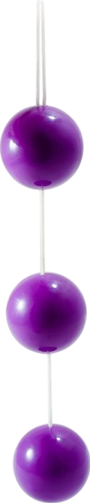 Πρωκτικές μπίλιες από abs σε μοβ χρώμα, μέγιστης διαμέτρου 3,4 εκ.