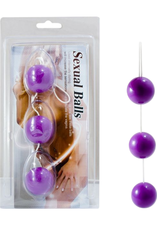 Πρωκτικές μπίλιες από abs σε μοβ χρώμα, μέγιστης διαμέτρου 3,4 εκ.