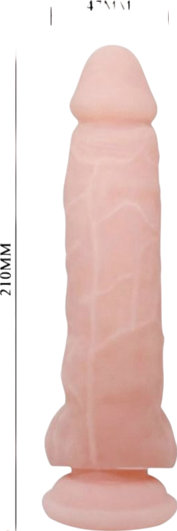 Ομοίωμα πέους από tpr σε φυσικό χρώμα, μήκους 21 εκ. και μέγιστης διαμέτρου 4,7 εκ.