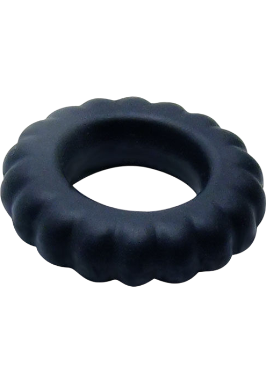 Δαχτυλίδι πέους από σιλικόνη σε μαύρο χρώμα, μέγιστης διαμέτρου 2 εκ.