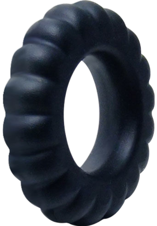Δαχτυλίδι πέους από σιλικόνη σε μαύρο χρώμα, μέγιστης διαμέτρου 2 εκ.