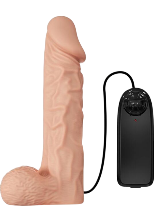 Δονούμενο στραπόν από σιλικόνη, μήκους 24 εκ. και μέγιστης διαμέτρου 5 εκ. με ενσύρματο κοντρόλ