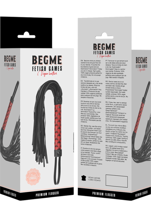 Μαστίγιο από σιλικόνη σε μαύρο - κόκκινο χρώμα, μήκους 16,5 εκ.