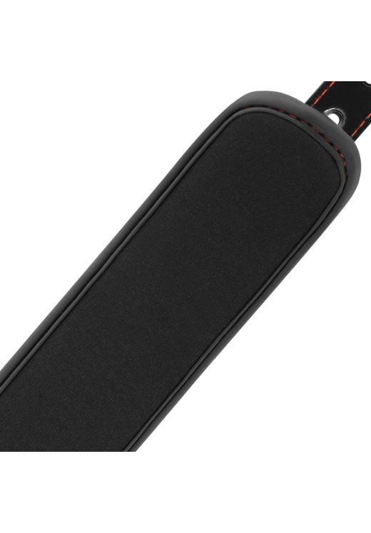 Χειροπέδες από δερματίνη σε μαύρο - κόκκινο χρώμα