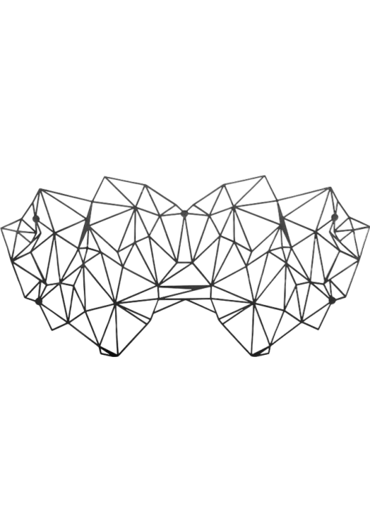 Μάσκα ματιών ανοιχτή από pvc σε μαύρο χρώμα