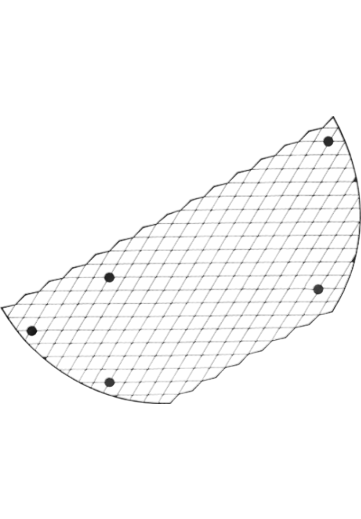 Διχτυωτή μάσκα ματιών ανοιχτή σε μαύρο χρώμα