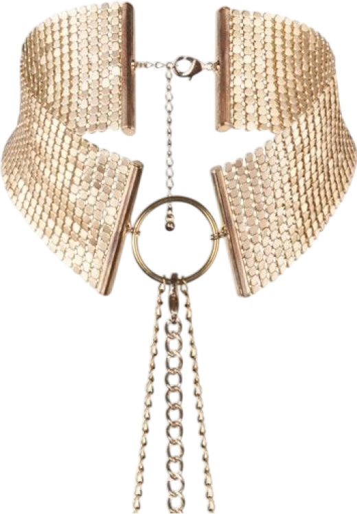 Μεταλλικό περιλαίμιο σε χρυσαφί χρώμα