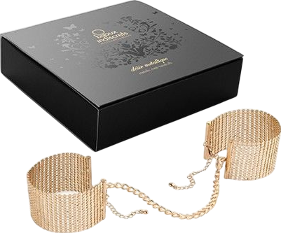 Μεταλλικές χειροπέδες σε χρυσαφί χρώμα