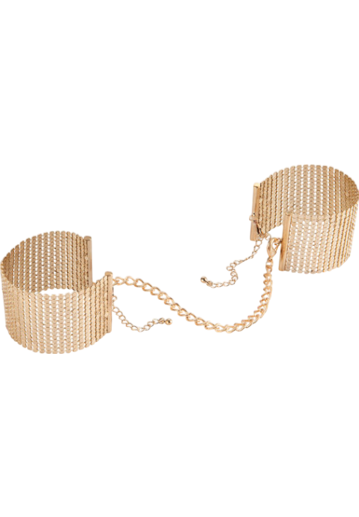 Μεταλλικές χειροπέδες σε χρυσαφί χρώμα