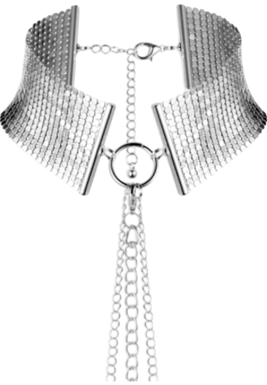 Μεταλλικό περιλαίμιο σε ασημί χρώμα