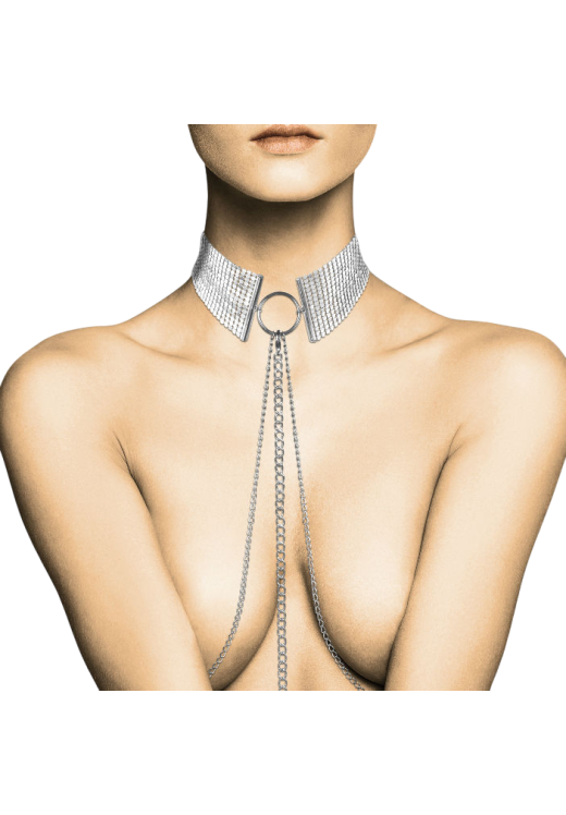 Μεταλλικό περιλαίμιο σε ασημί χρώμα